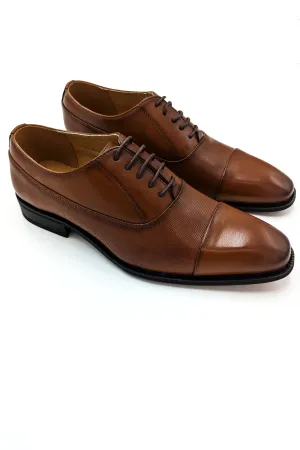 Oxford Toe Cap Tan Tie Shoe
