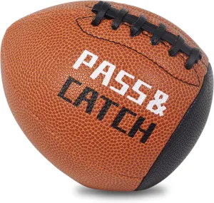PassCatch Training Football, Peewee Size(Ages 3-9) Kids/Youth (Ages 7-13) Official Size(Ages 13 ), Fatherless Bounce Back Leather Football Improving Enhance Solo Passing Catching Skills(Deflated)