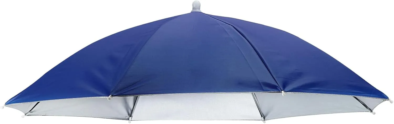 PATIKIL Umbrella Hat, 27 Inch Hands-Free Fishing Umbrella Hat Elastic Headband Folding Sun Rain Cap for Camping Gardening Hiking Farming Beach