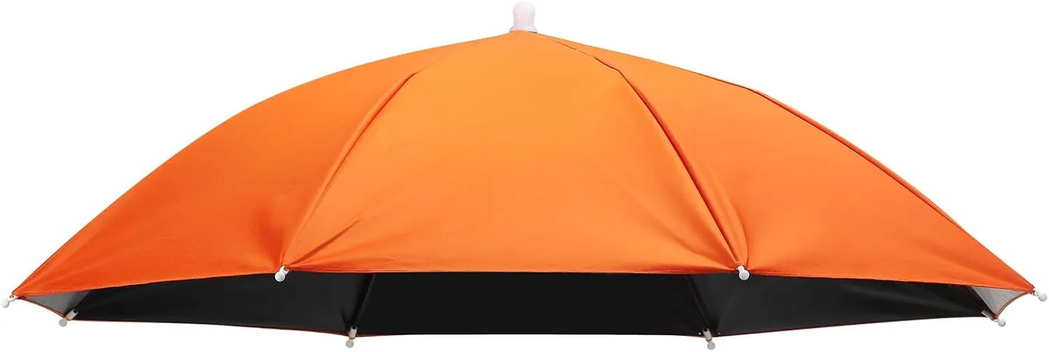 PATIKIL Umbrella Hat, 27 Inch Hands-Free Fishing Umbrella Hats Elastic Headband Folding Sun Rain Cap for Camping Gardening Hiking Farming Beach