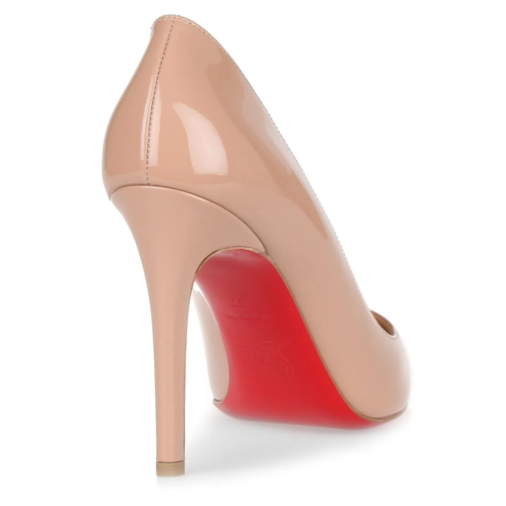 Pigalle 100 patent beige pump