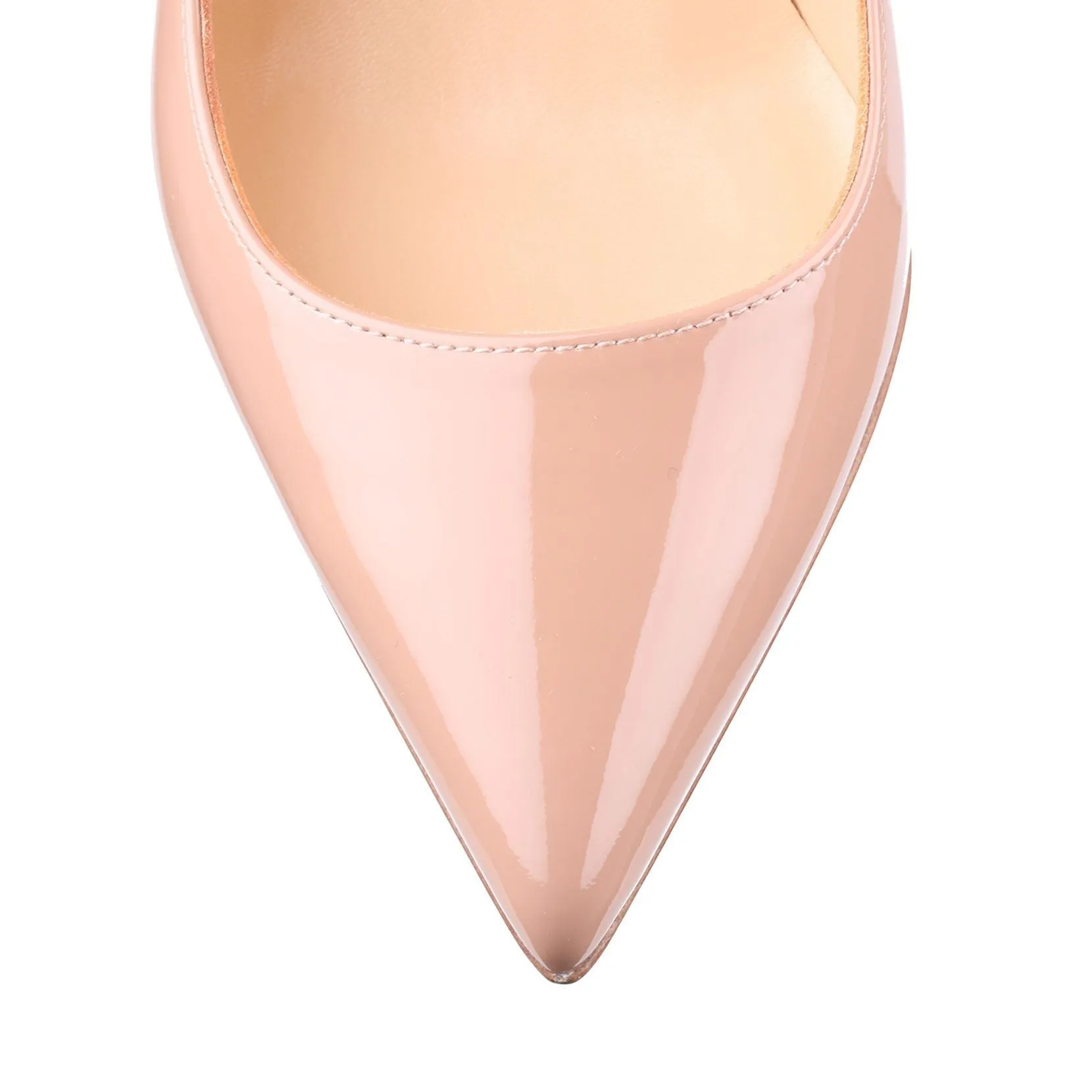 Pigalle 100 patent beige pump