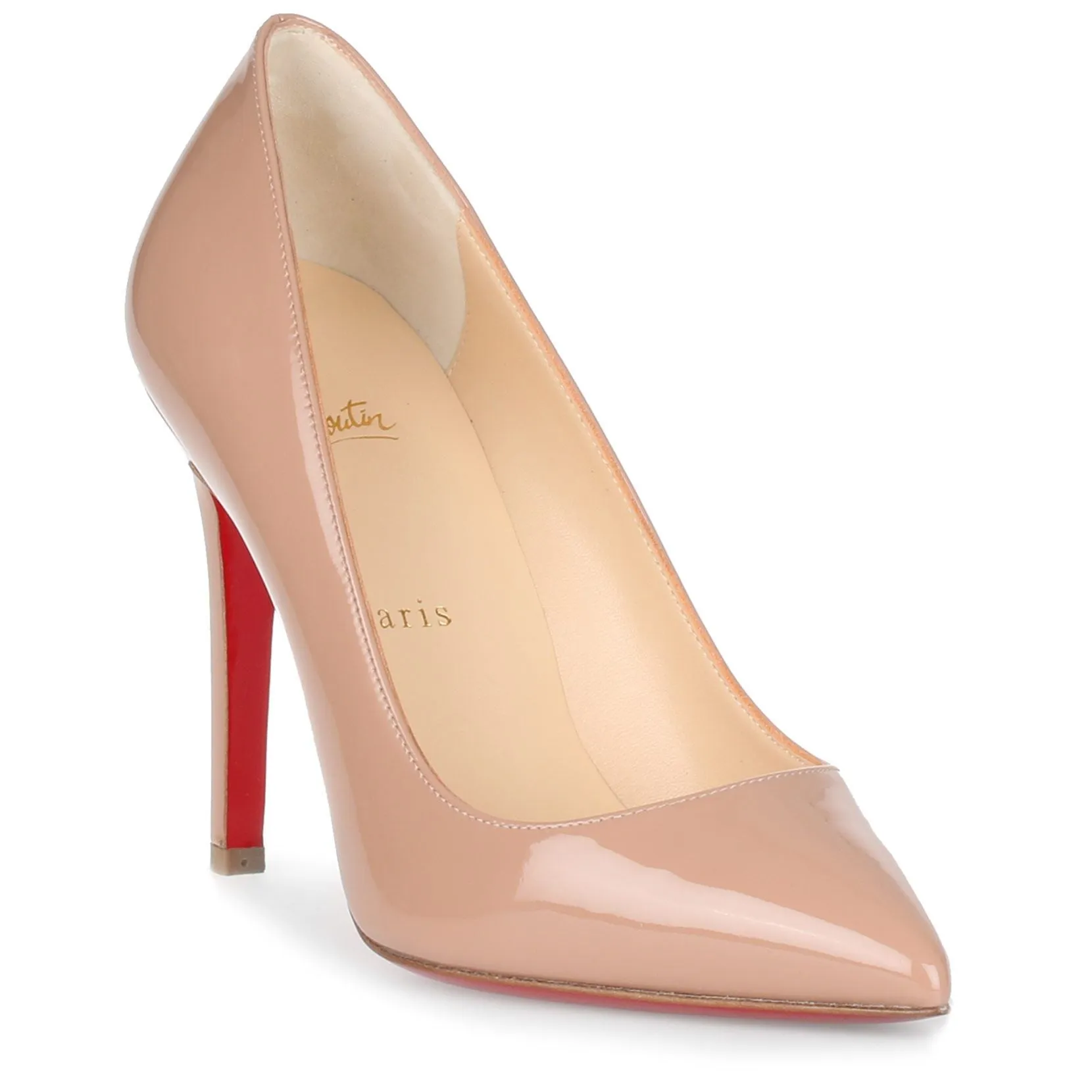 Pigalle 100 patent beige pump