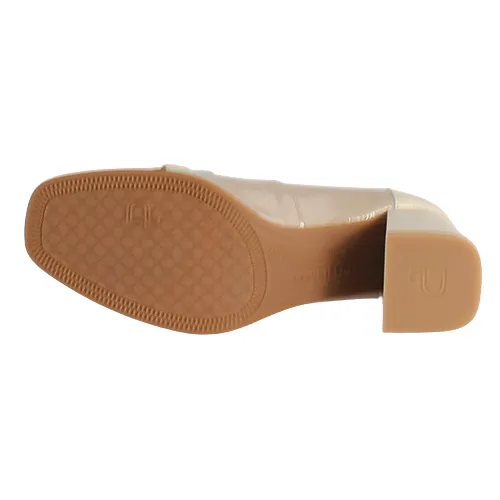 Pitillos Ladies Block Heeled Loafers - 5794 - Stone