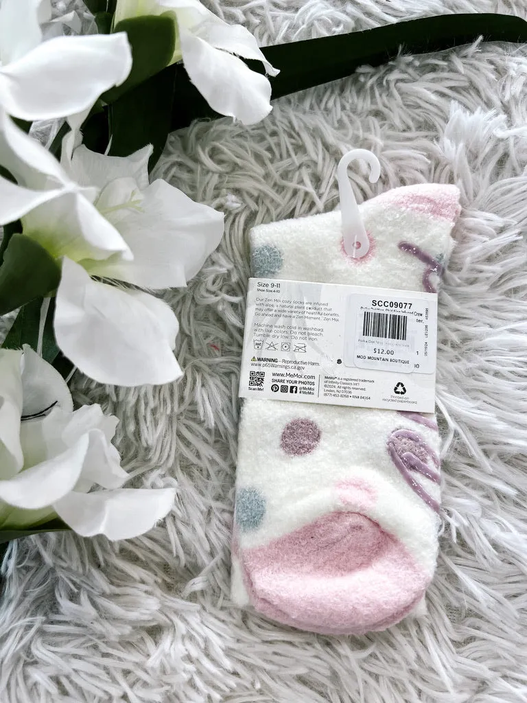 Polka Dot Non Skid Crew Sock