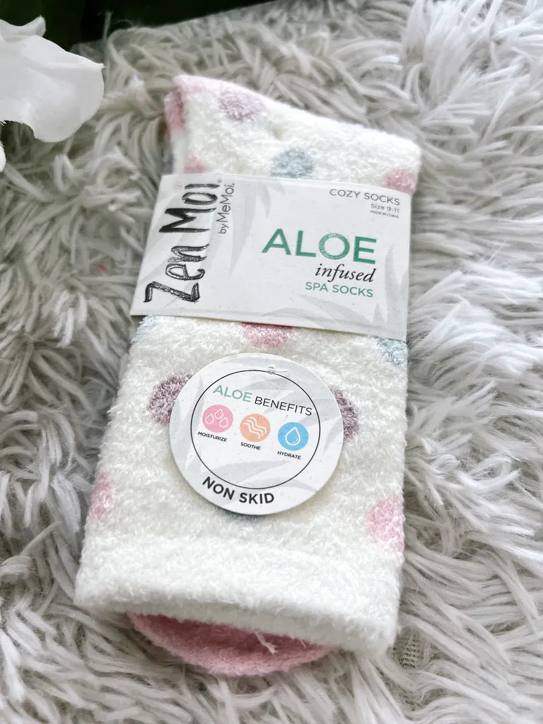 Polka Dot Non Skid Crew Sock