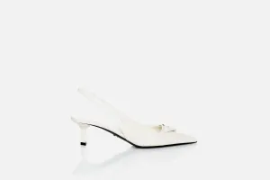Prada Saffiano Patent Leather Slingback Pumps