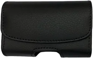 Premium Classic Style Pouch case with Belt Clip for Medtronic Minimed Insulin Pump (All Models) (Black/Horizontal-1)