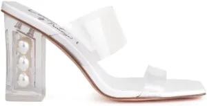 Privileged Lemon Drop Azalea Slip On Strappy Blocked Sandal Heels for Women
