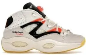 Reebok Question Pump Mid Universe Sneakers Size 9.5 Mens, Size 11.5 Womens White Chalk/Black Allen Iverson H06490