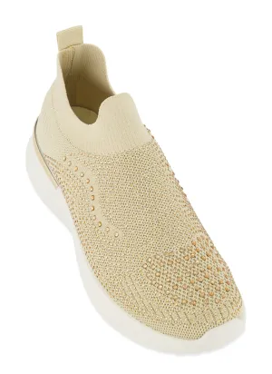 Rhinestone Studded Slip On Sneakers