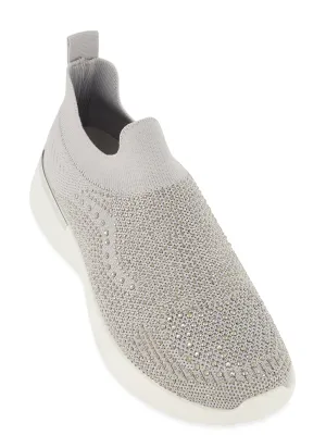 Rhinestone Studded Slip On Sneakers