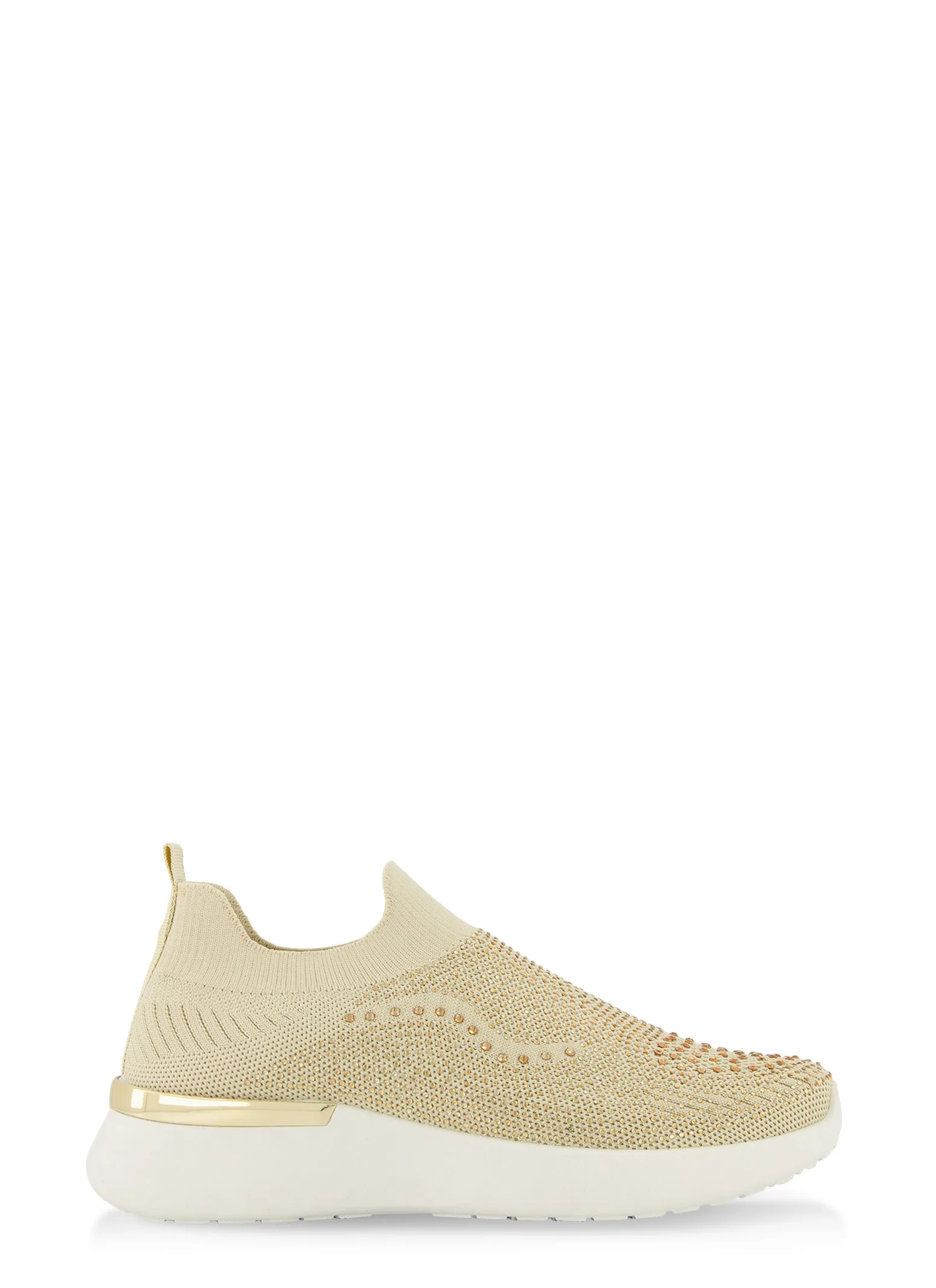 Rhinestone Studded Slip On Sneakers