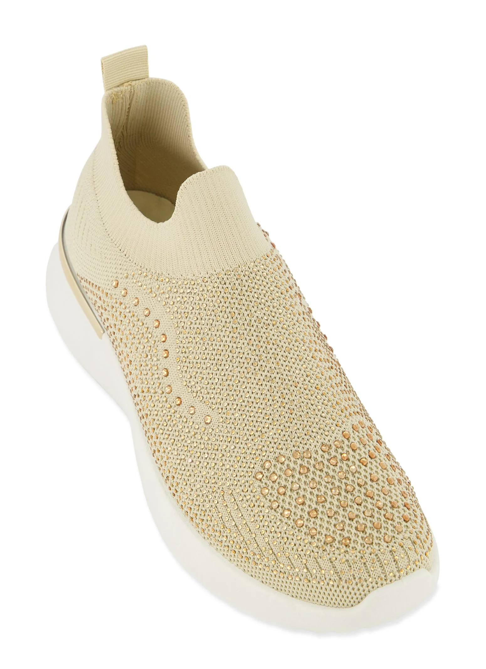 Rhinestone Studded Slip On Sneakers