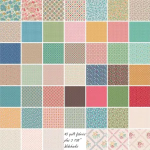 Riley Blake Mercantile Treasure, Fabric by The Yard (Wedgewood)