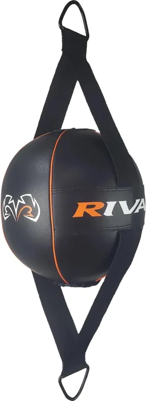 RIVAL Boxing 8" RDBL4 Double End Bag with Pump - Black/Orange