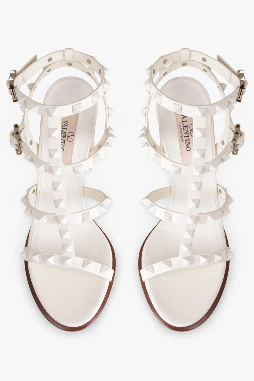 Rockstud Four Strap Sandal 90Mm | Ivory