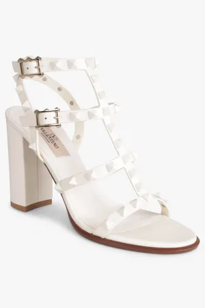 Rockstud Four Strap Sandal 90Mm | Ivory