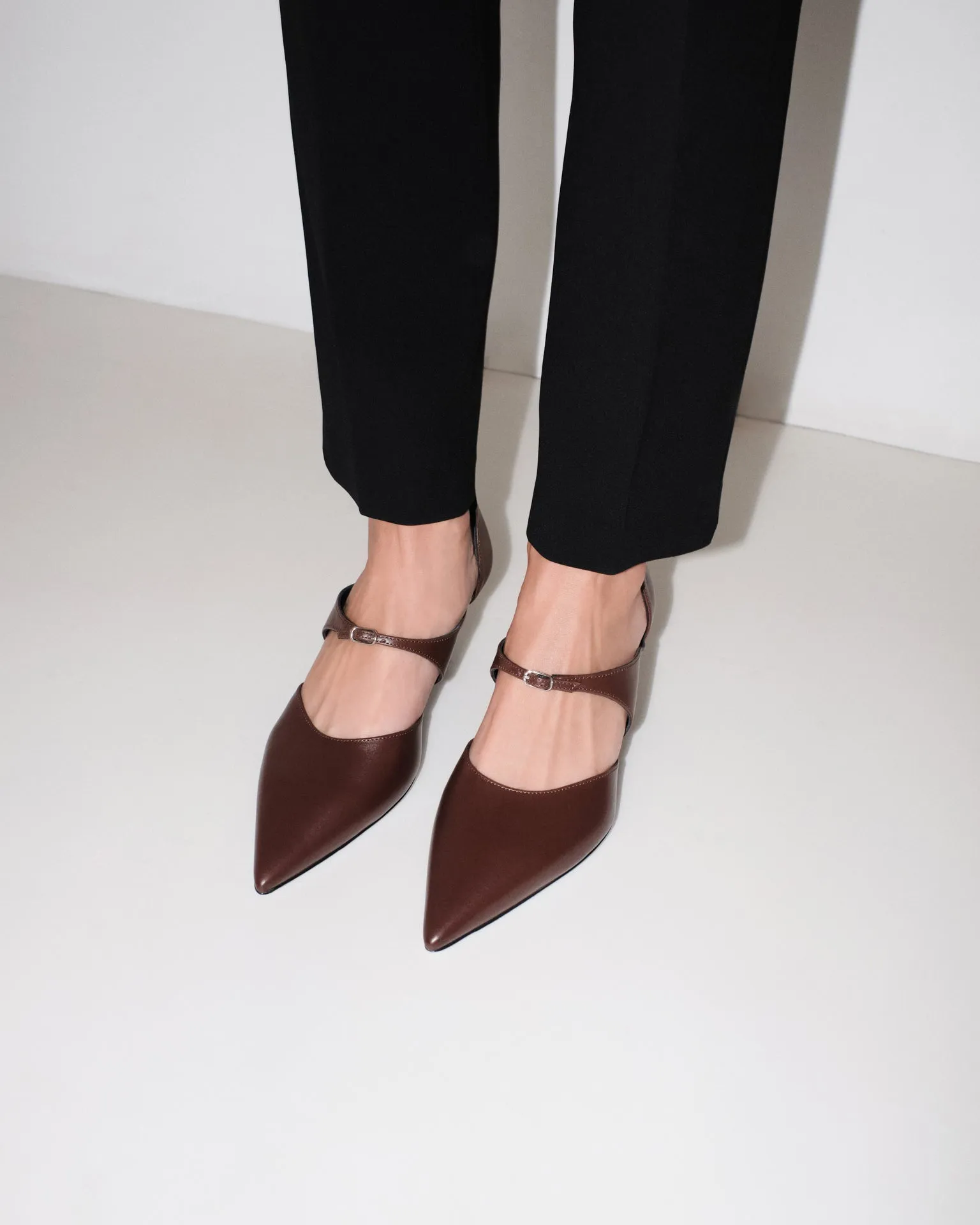 Role Pump in Brown Leather