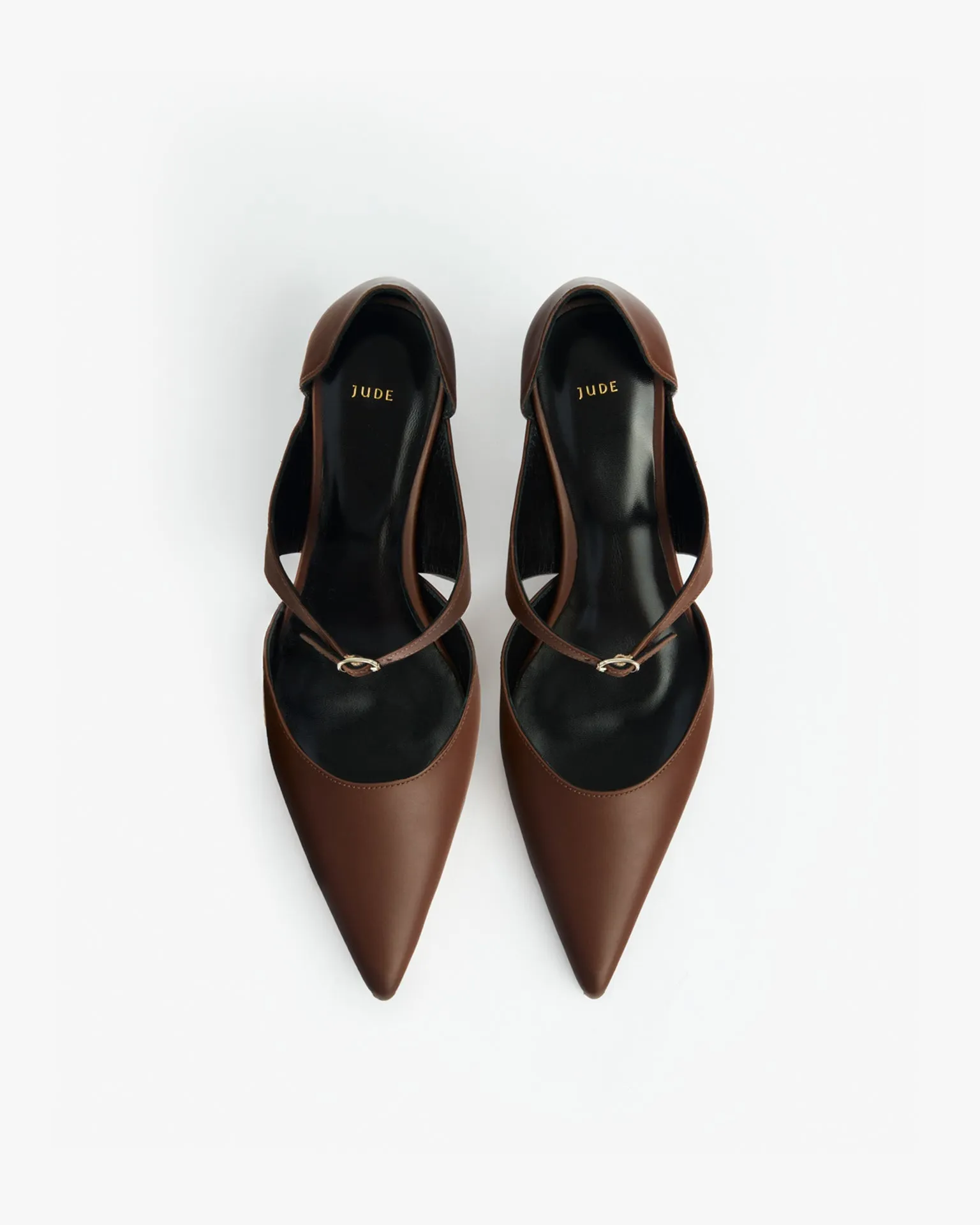 Role Pump in Brown Leather
