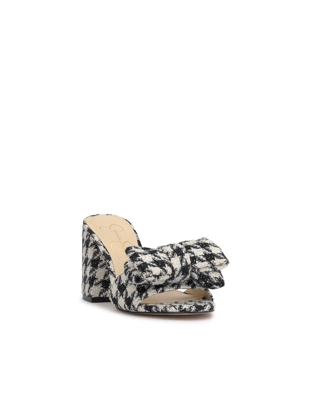 Romilda Block Heel Sandal in Black/White
