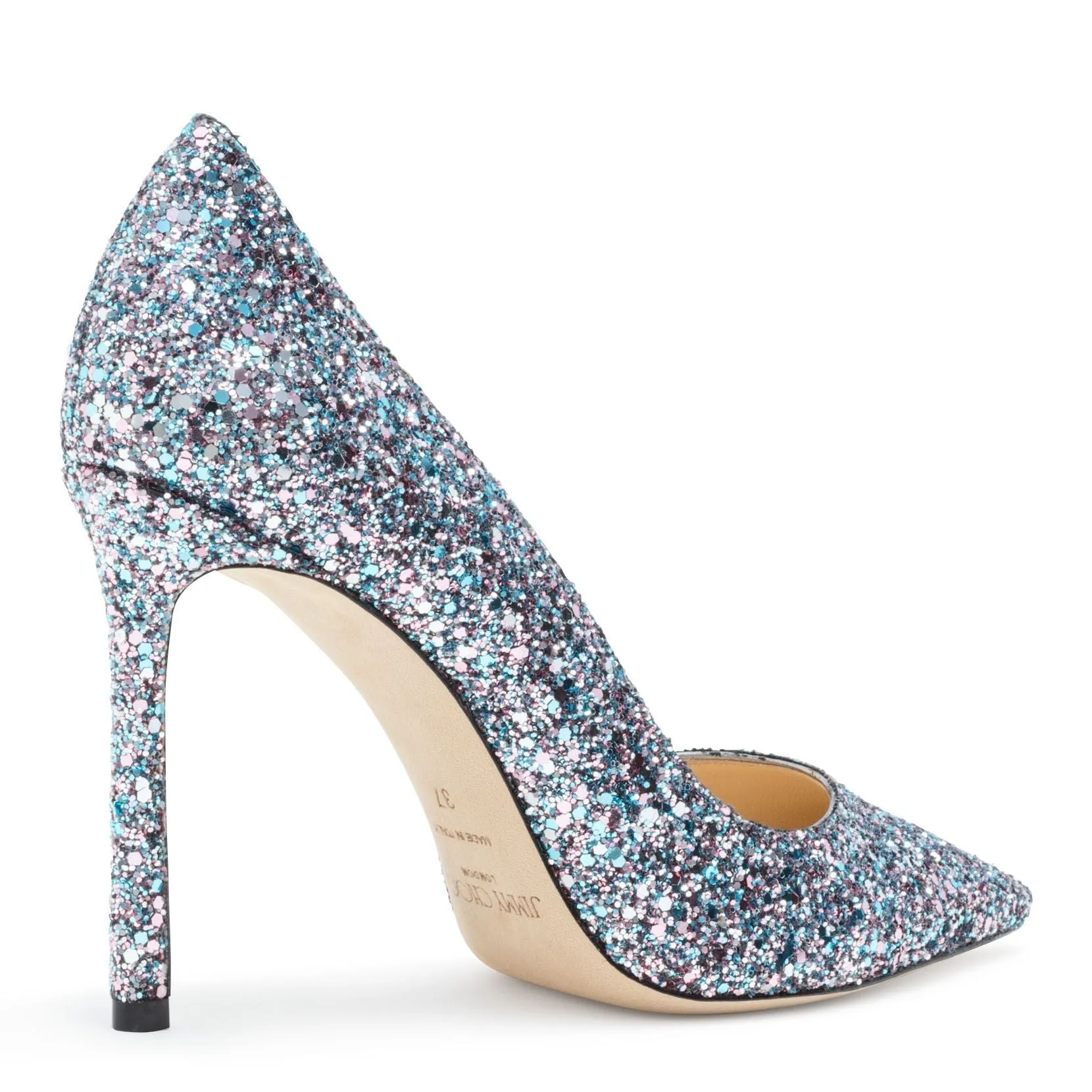 Romy 100 Light Blue Glitter Pumps