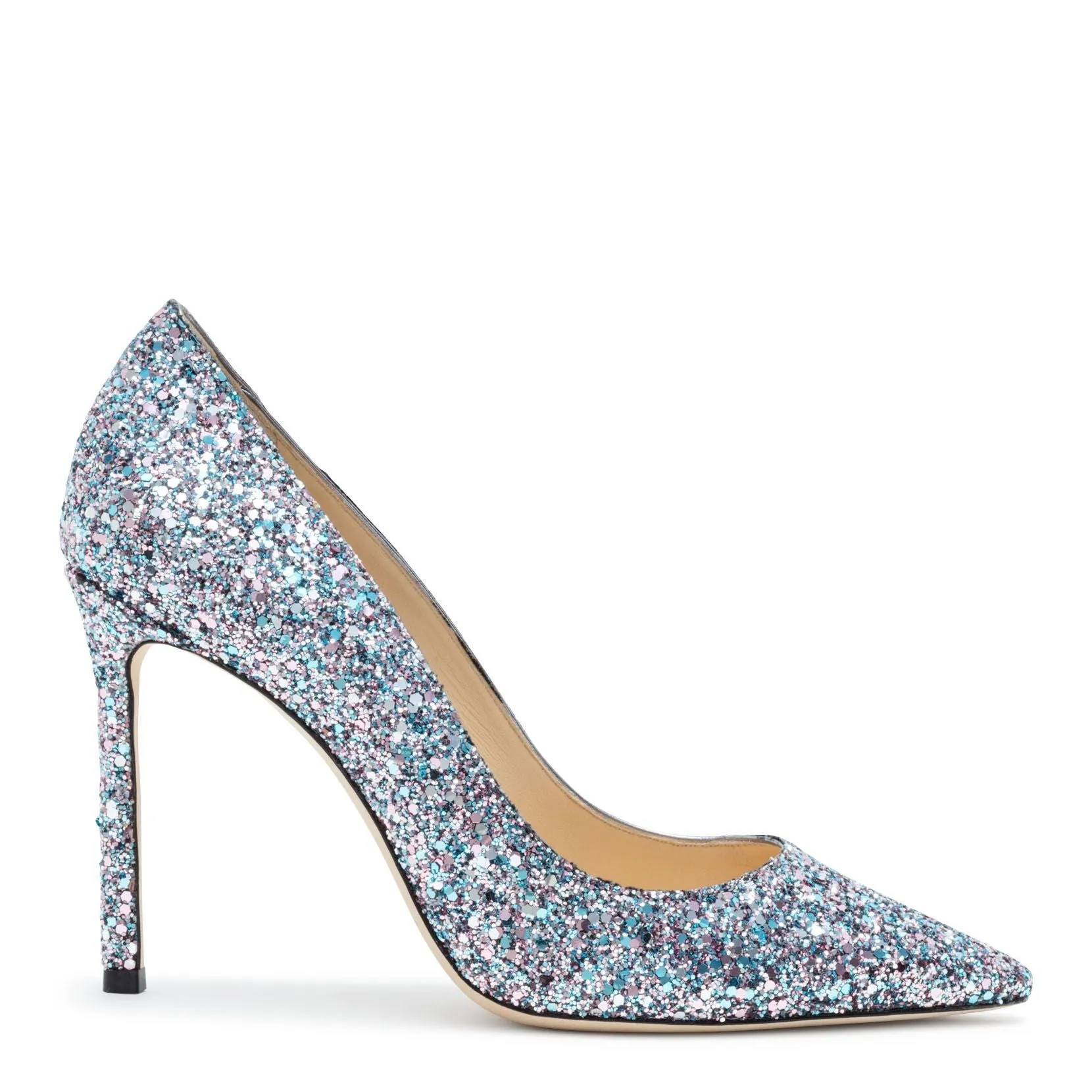Romy 100 Light Blue Glitter Pumps