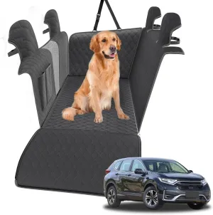 RUIANTE Dog Car Seat Cover Protector Compatible with Honda CRV 2017-2022 Rogue 2020 Back Seat Pet Cover Dogs Hammock Backseat Cover with Side Flaps Storage Pocket Zip Mesh (Black)