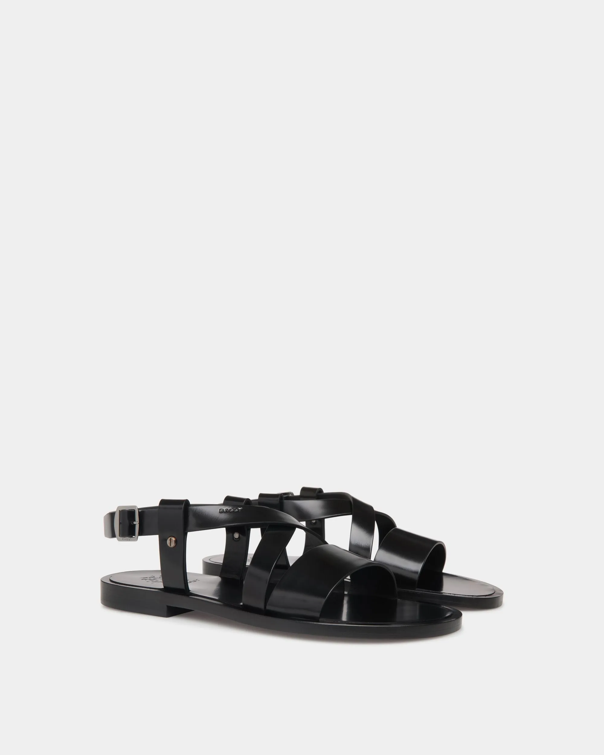 Salis Sandal in Black Leather