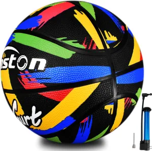 Senston 28.5"/29.5" Basketball Outdoor/Indoor Basketball Ball Size 6/7 Basket Balls with Pump for Mens/Women/Kids