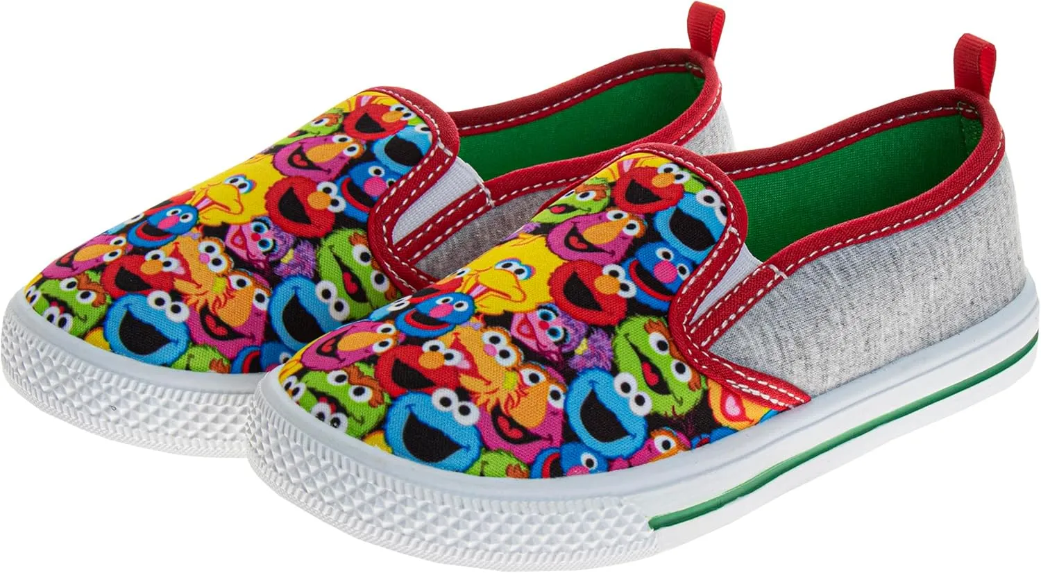 Sesame Street Elmo Shoes,Slip On Sneaker Toddler,Indoor Outdoor Bottom,Toddler Size 5 to 10