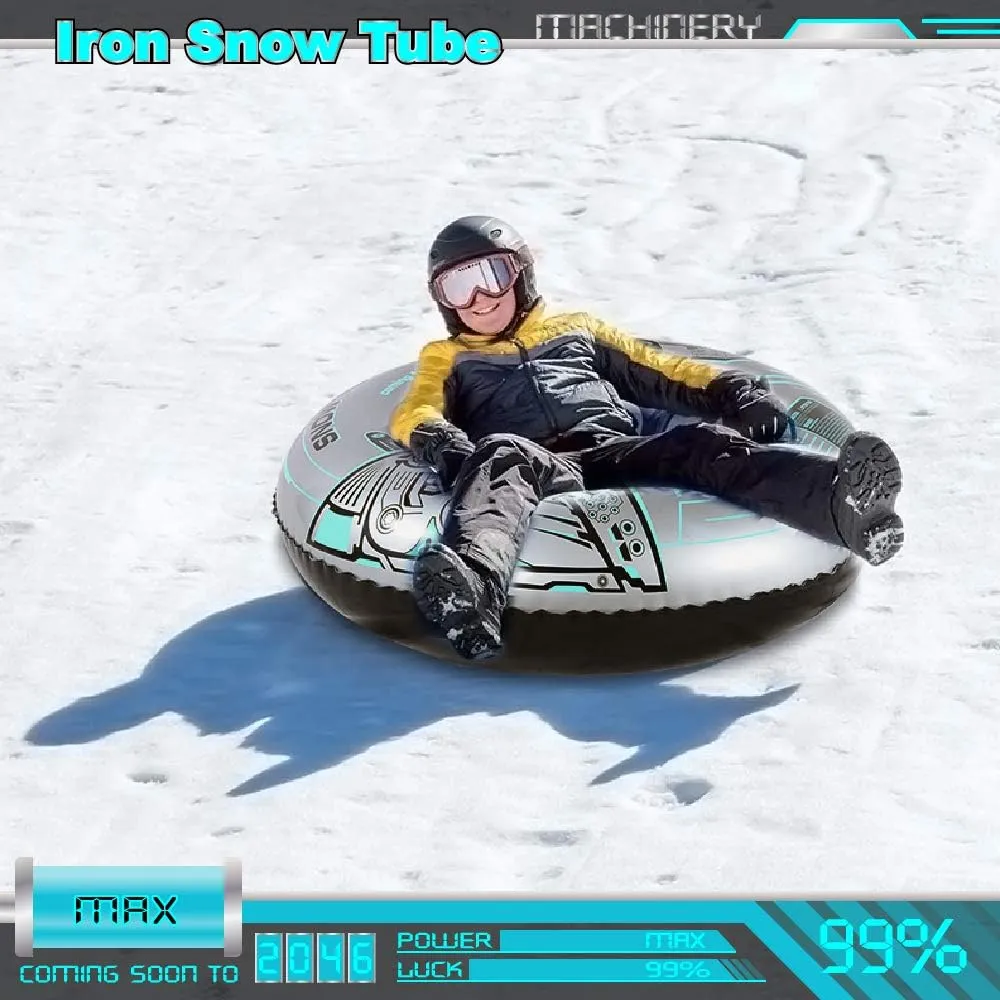 Snow Tube, Heavy Duty Inflatable Snow Tube Sled for Kids and Adults, Giant Snow Toys for Winter Sport Fun
