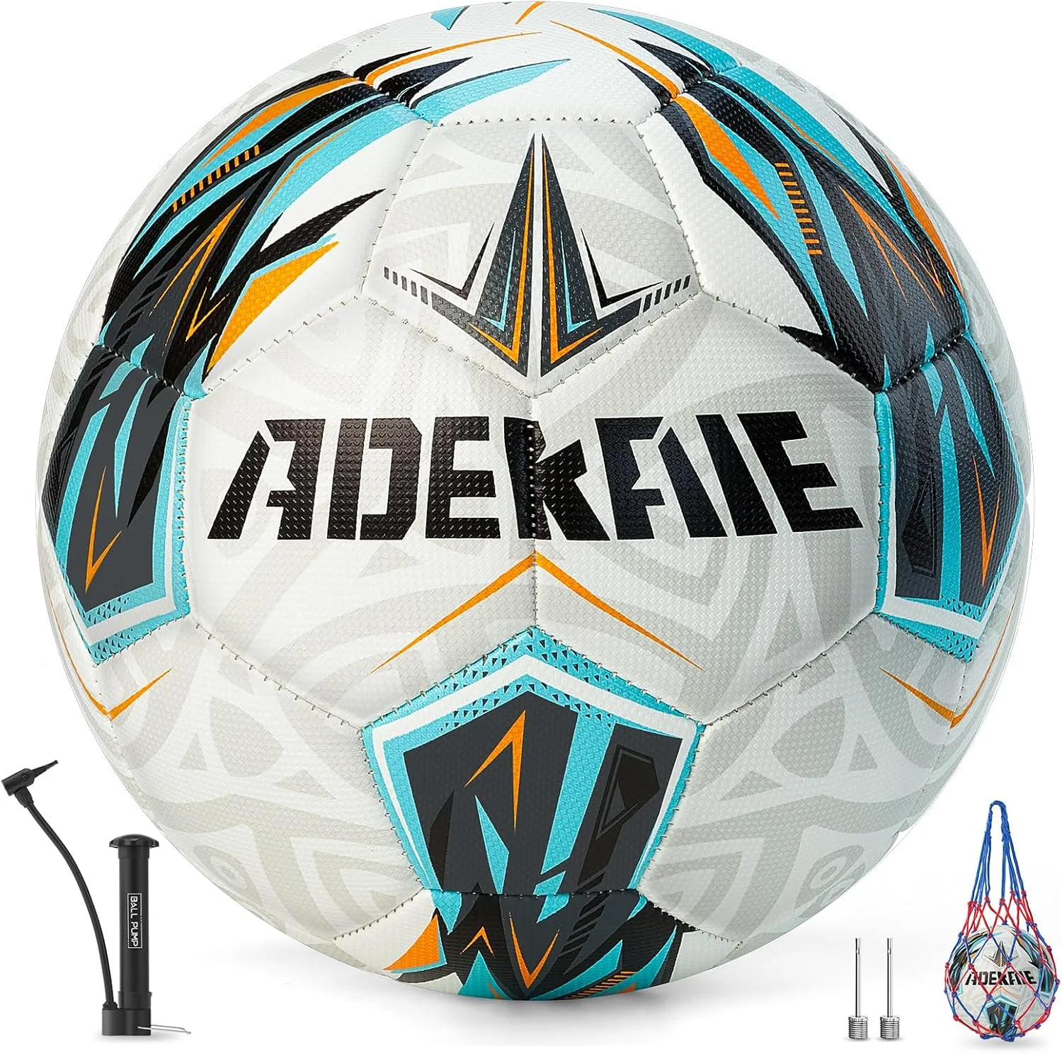 Soccer Balls 4/5, Official Size Soccer Ball, Indoor/Outdoor Normal Soccer, Boys Girls Practice Training Ball with Pump and Needles, Ideal Gift Street Ball Game for Fan