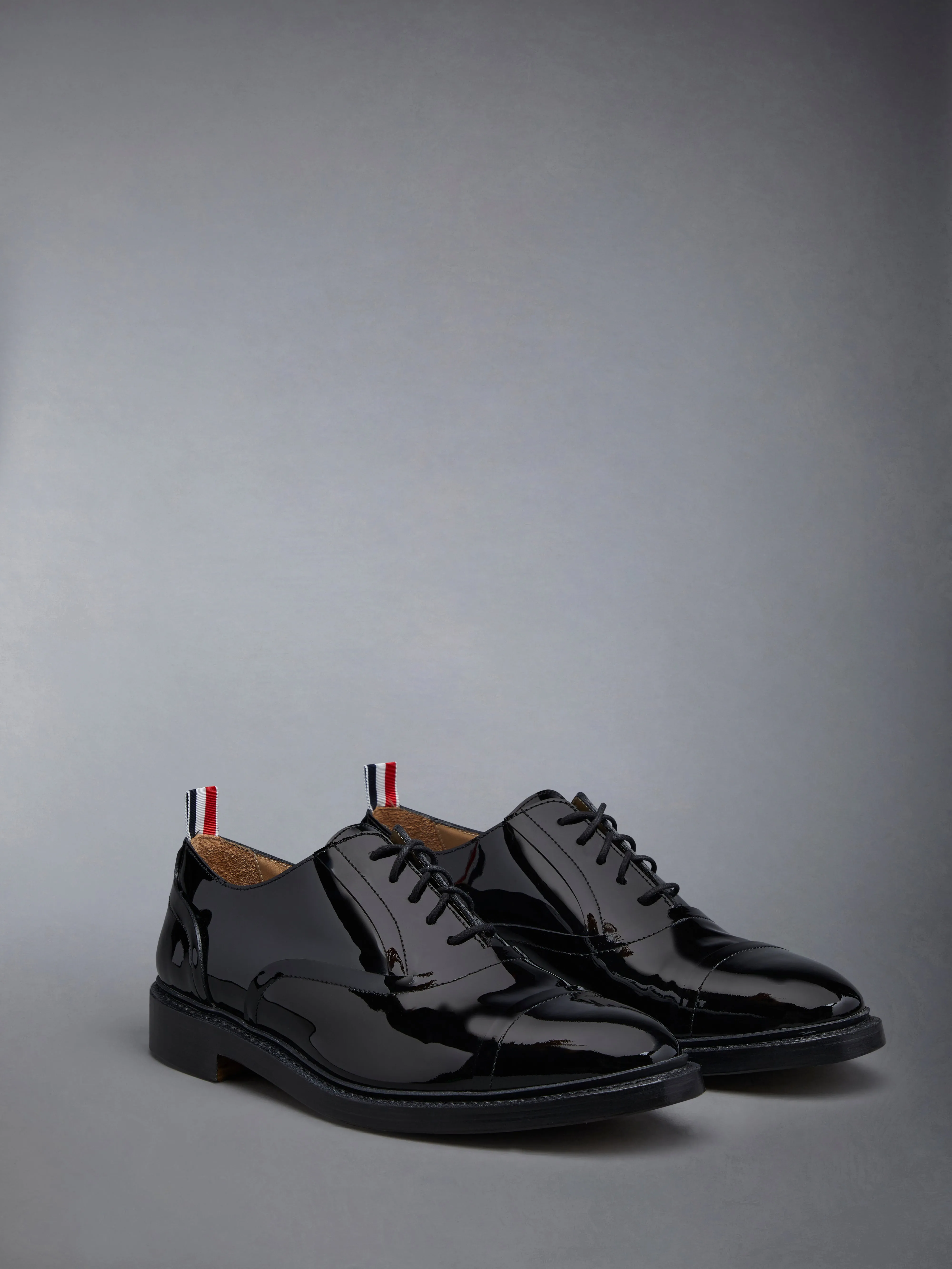 Soft Patent Raw Edge Goodyear Sole Cap Toe Oxford