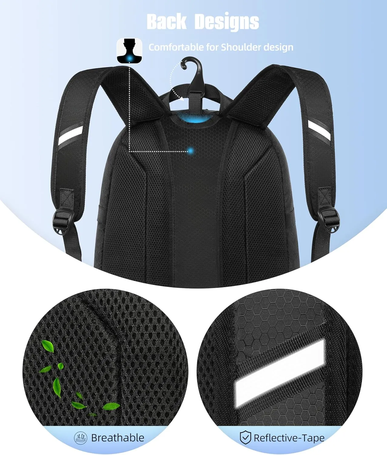 Softball Bag, Lightweight Baseball Backpack with Shoes Compartment, Baseball Bat Bags with Fence Hook for TBall Bat & Equipment, for Batting Mitten, Helmet, for Girls, Boys, Youth, Adults