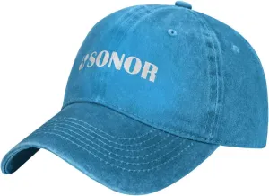 Sonor Drumsdistressed Baseball Cap Solid Color Adjustable Vintage Unisex Versatile Washed Dad Hat