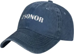 Sonor Drumsdistressed Baseball Cap Solid Color Adjustable Vintage Unisex Versatile Washed Dad Hat