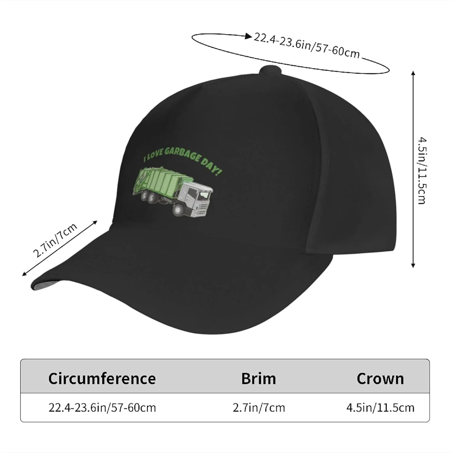 Sorry I'm Late I Saw A Garbage Truck Funny Garbage Truck Baseball Hats for Men and Women Adjustable Trucker Hat Baseball Cap