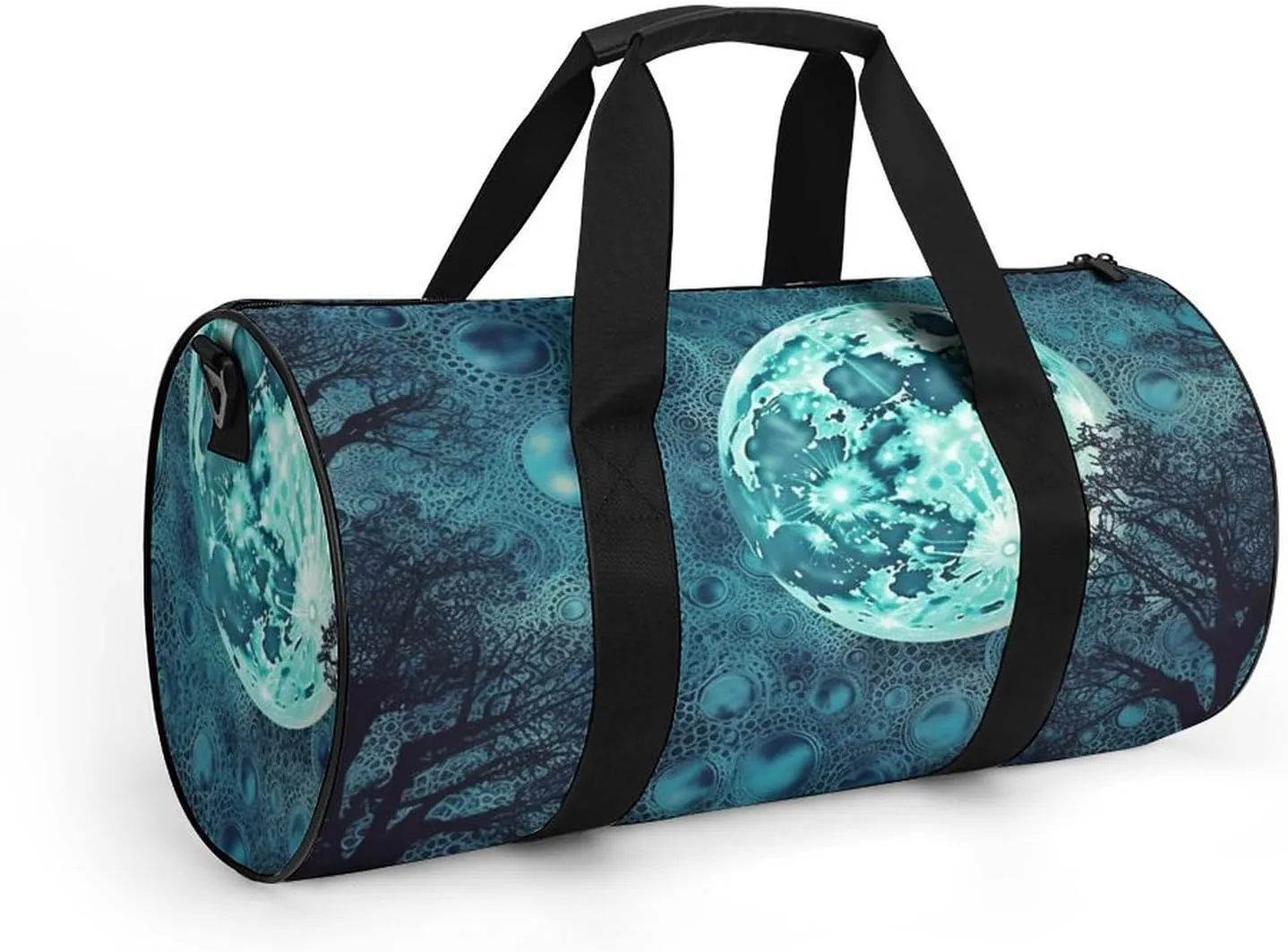 Sports Gym Bag for Women Men Travel Duffel Bag Tote Weekender Bag Blue Moon Carry on Overnight Bag for Travel Swimming Fitness Workout Sports Duffle Bag