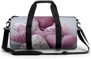 Sports Gym Bag for Women Men Travel Duffel Bag Tote Weekender Bag Lovely Hearts Carry on Overnight Bag for Travel Swimming Fitness Workout Sports Duffle Bag