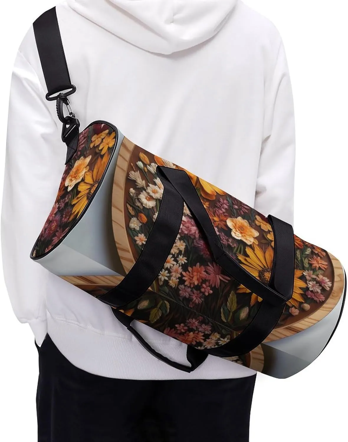 Sports Gym Bag for Women Men Travel Duffel Bag Tote Weekender Bag Specimens of Flowers Carry on Overnight Bag for Travel Swimming Fitness Workout Sports Duffle Bag