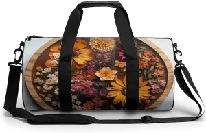 Sports Gym Bag for Women Men Travel Duffel Bag Tote Weekender Bag Specimens of Flowers Carry on Overnight Bag for Travel Swimming Fitness Workout Sports Duffle Bag