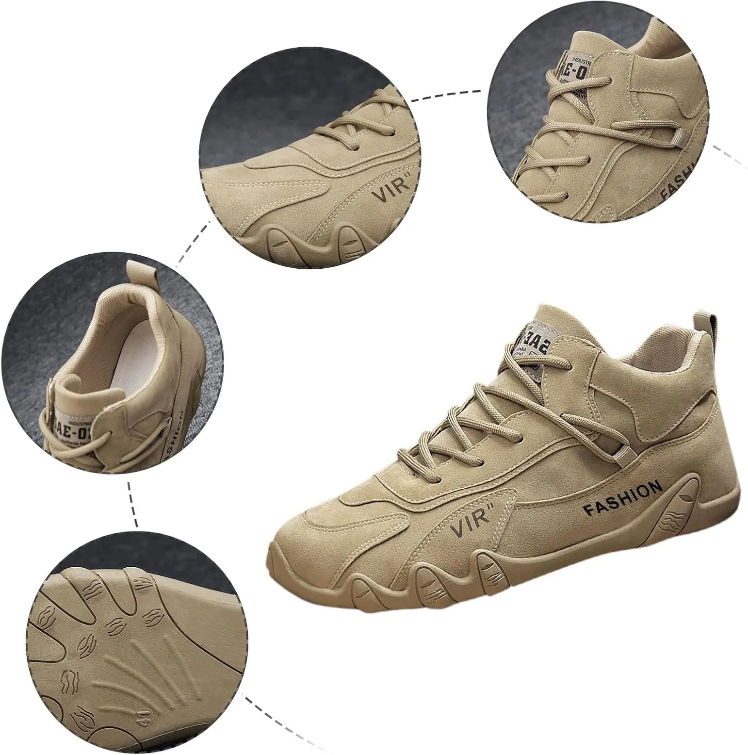 Sports Shoes for Men Popular Labor Work Shoes Wear High Top Board Shoes Casual Leisure Mens Slip on Casual Shoes Size 13 Men'