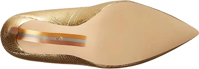 Stiletto Gold On Sam Heeled Pointed Edelman On-demand shipping Dress Wide Hazel Early-bird special Toe Pumps Slip