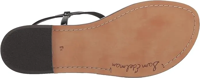 Strap Black Ankle Patent Value for money Edelman On-time delivery Sam Gigi Croco Embossed Thong Flats Sandals