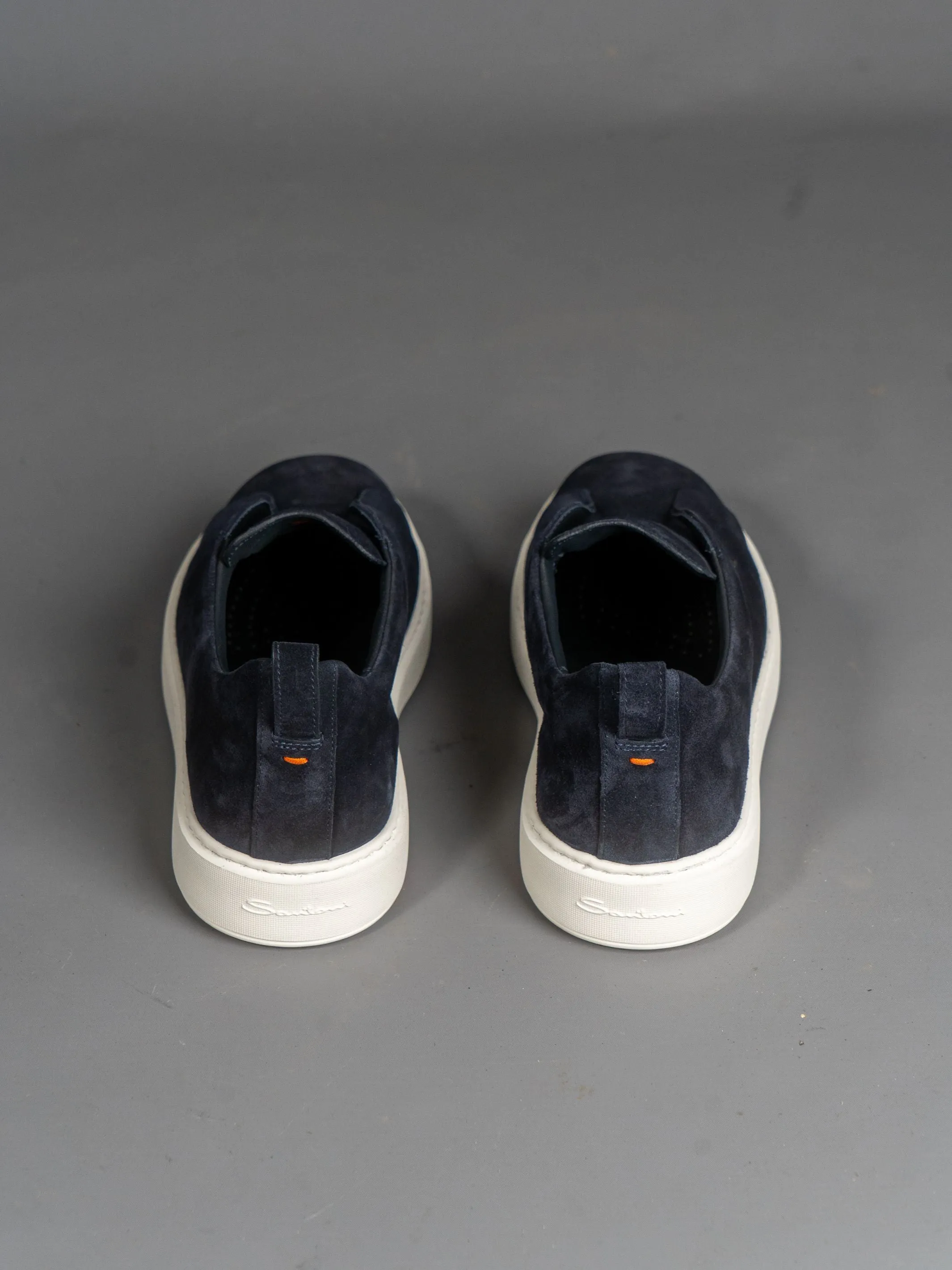 Suede Slip-on Sneakers - Navy