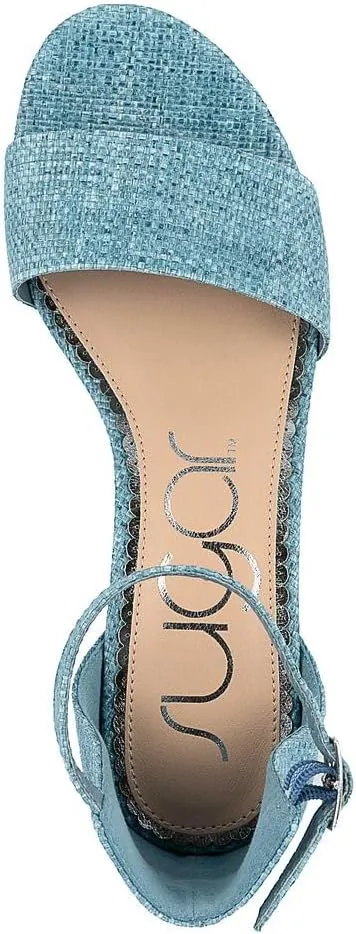 Sugar Women's Block Heel Sandals – Open Toe, Ankle Strap, Comfortable Dress Shoes for Weddings & Casual Wear