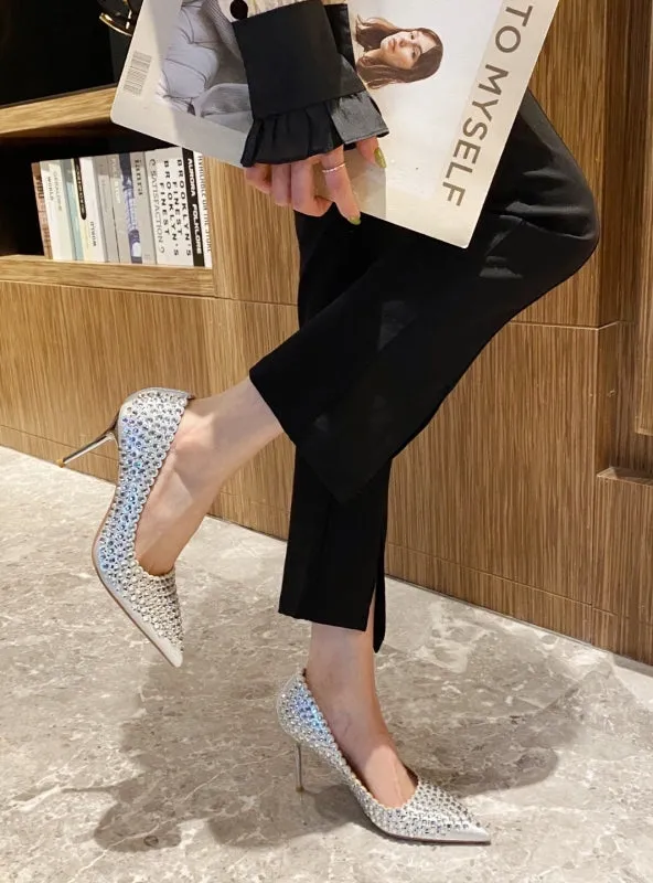 Thin-heeled Pointed Hollow High-heeled Shoes