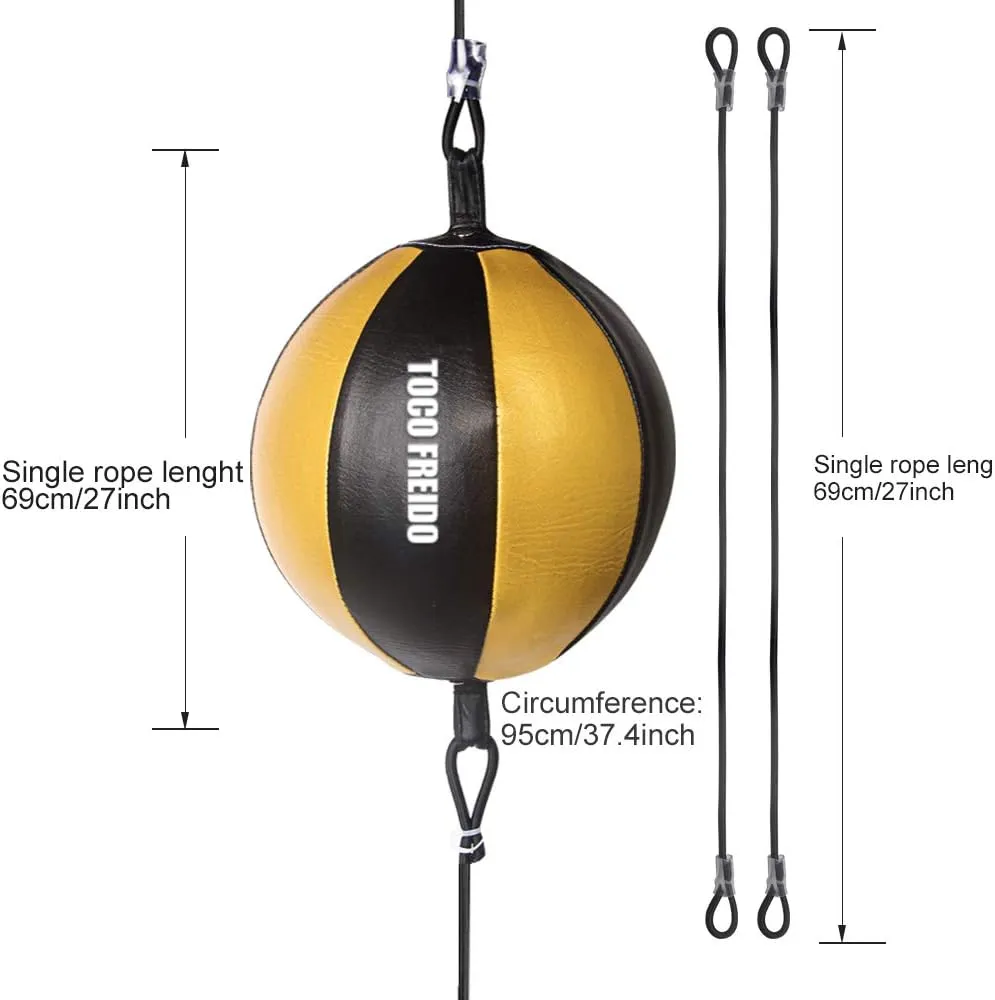 TOCO FREIDO Double End Punching Ball, Speed Bag with Difficulty Levels Boxing Reflex Ball with Headband, Perfect for Reaction, Agility, and Hand Eye Coordination Training
