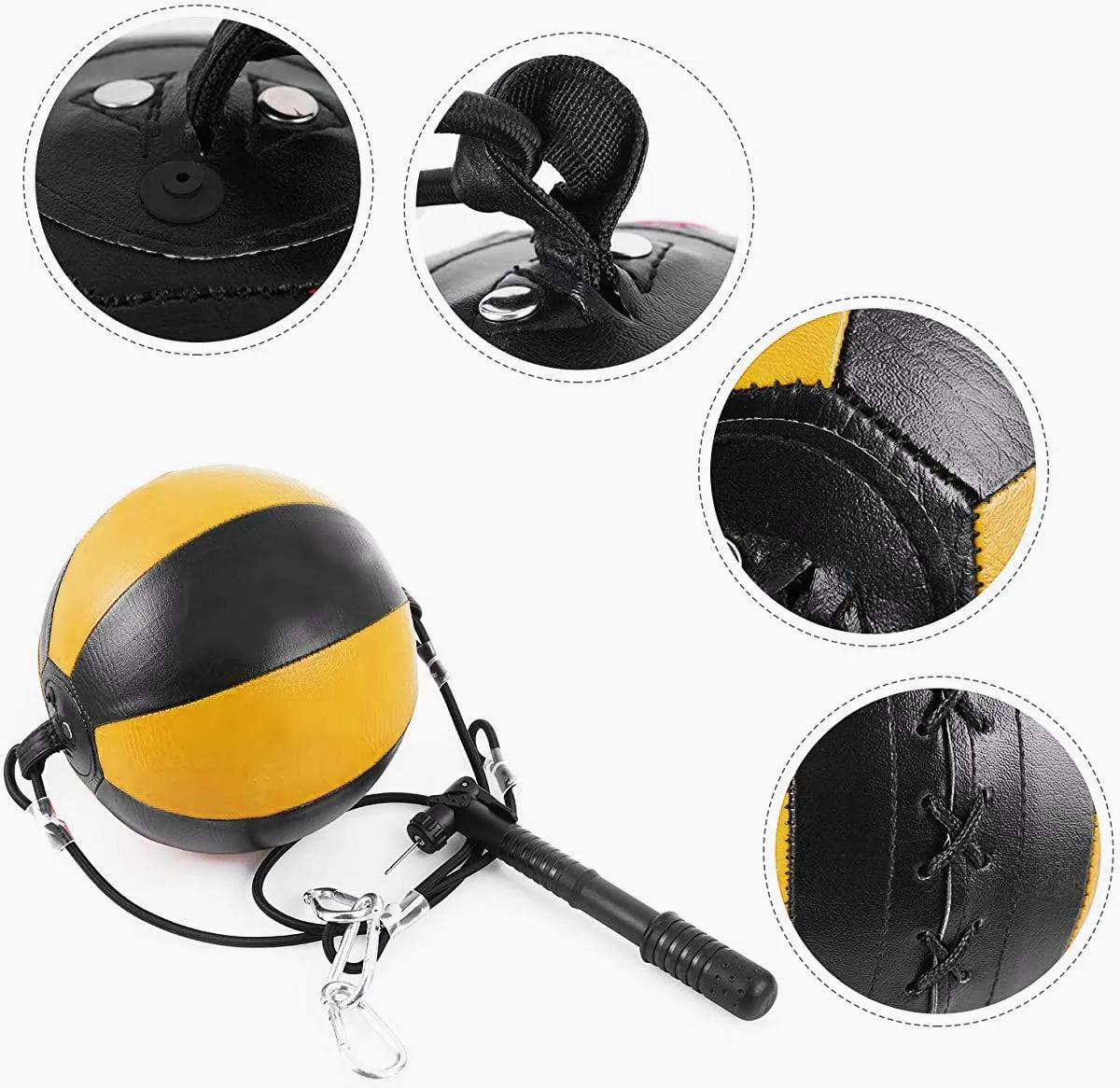 TOCO FREIDO Double End Punching Ball, Speed Bag with Difficulty Levels Boxing Reflex Ball with Headband, Perfect for Reaction, Agility, and Hand Eye Coordination Training